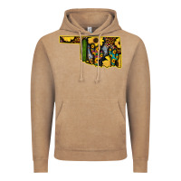 Vintage Coffee Western Oklahoma Map Sunflower Pattern Vintage Hoodie - Bettercallsaul