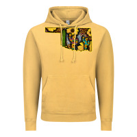 Vintage Mustard Western Oklahoma Map Sunflower Pattern Vintage Hoodie - Bettercallsaul