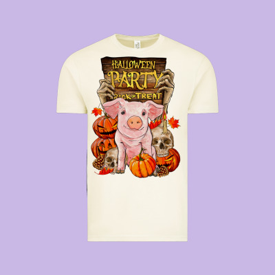 Halloween Party Pig Vintage Tee Designed By Ranaportraitstore
