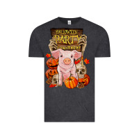 Vintage Black halloween party pig Vintage Tee - RanaPortraitStore