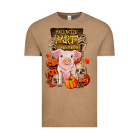 Vintage Coffee halloween party pig Vintage Tee - RanaPortraitStore