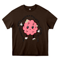 Chocolate Brown brain Heavy Core Tee - MaliasSmallBusiness
