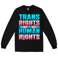 Black Trans rights are human rights Long Sleeve Tee - NancyCooperArtShop