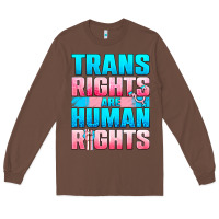 Chestnut Trans rights are human rights Long Sleeve Tee - NancyCooperArtShop