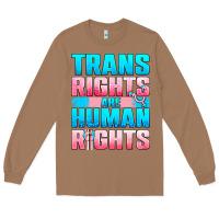 Toasted Coconut Trans rights are human rights Long Sleeve Tee - NancyCooperArtShop