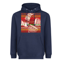 African Drum Colorful Seamless Pattern Heavyweight Hoodie | Teevron