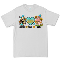 Dove Grey peace love cute cow Premium Tee - NancyCooperArtShop