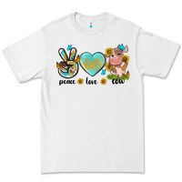White peace love cute cow Premium Tee - NancyCooperArtShop