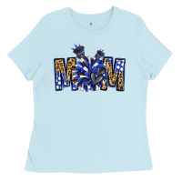 Baby Blue cheer mom Ladies Tee - NancyCooperArtShop