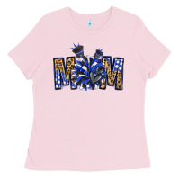 Bubblegum Pink cheer mom Ladies Tee - NancyCooperArtShop