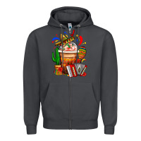 Smoke Mexican Frappe With Cactus Sombrero And Maracas Zipper Hoodie - FaDigitalArtStudio
