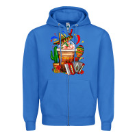 True Royal Mexican Frappe With Cactus Sombrero And Maracas Zipper Hoodie - FaDigitalArtStudio