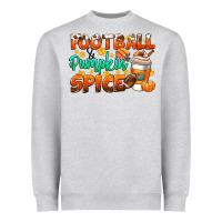 Heather Grey football pumpkin spice Heavyweight Sweatshirt - CowGirlArtShop
