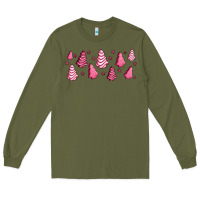 Army Green pink christmas cakes Long Sleeve Tee - Jasminsmagicworld