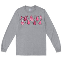 Heather Grey pink christmas cakes Long Sleeve Tee - Jasminsmagicworld