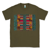 Army Green sunflower serape brush stroke Classic Tee - Artiststas