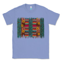 Colony Blue sunflower serape brush stroke Classic Tee - Artiststas