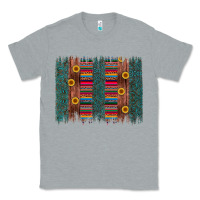 Heather Grey sunflower serape brush stroke Classic Tee - Artiststas