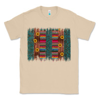 Mushroom sunflower serape brush stroke Classic Tee - Artiststas