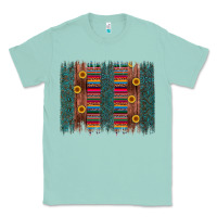 Seafoam sunflower serape brush stroke Classic Tee - Artiststas