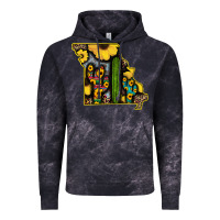 Cloud Black Western Missouri Map Sunflower And Cactus Pattern Vintage Hoodie - Bettercallsaul