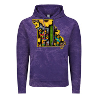 Cloud Purple Western Missouri Map Sunflower And Cactus Pattern Vintage Hoodie - Bettercallsaul