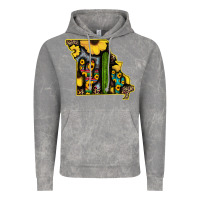 Cloud Rock Western Missouri Map Sunflower And Cactus Pattern Vintage Hoodie - Bettercallsaul