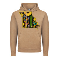 Vintage Coffee Western Missouri Map Sunflower And Cactus Pattern Vintage Hoodie - Bettercallsaul