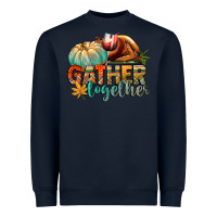 Navy gather together Heavyweight Sweatshirt - CowGirlArtShop