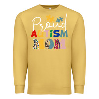 Antique Gold Proud Autism Mom Leopard Pattern Design Autism Awa Premium Sweatshirt - CowhideDigitalArt