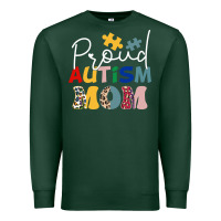 Sports Green Proud Autism Mom Leopard Pattern Design Autism Awa Premium Sweatshirt - CowhideDigitalArt