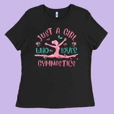 Just A Girl Who Loves Gymnastics Ladies Tee Designed By Maliassmallbusiness