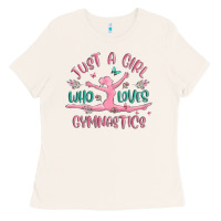 Bone just a girl who loves gymnastics Ladies Tee - MaliasSmallBusiness