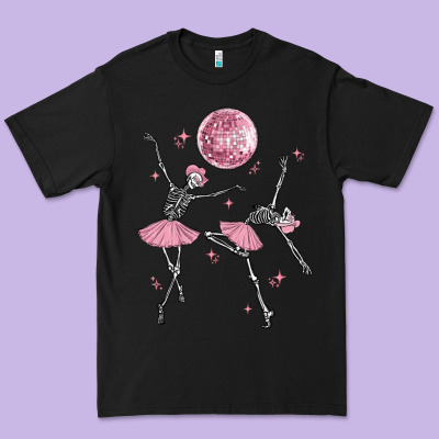 Skeleton Ballerina Premium Tee Designed By Maliassmallbusiness