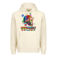 Sandshell Neurodiversity is beautiful Premium Hoodie - FaDigitalArtStudio