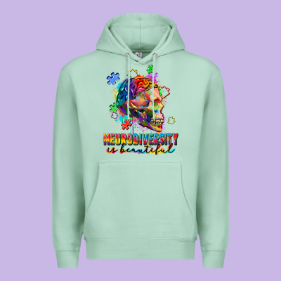 Neurodiversity Is Beautiful Premium Hoodie Designed By Fadigitalartstudio