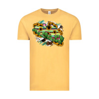 Vintage Mustard Guerrero Map Vintage Tee - RanaPortraitStore