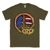 Army Green Peace Sign Classic Tee - JahusDesignShop
