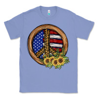Colony Blue Peace Sign Classic Tee - JahusDesignShop
