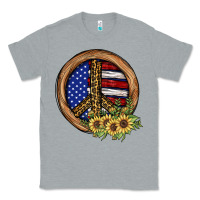 Heather Grey Peace Sign Classic Tee - JahusDesignShop