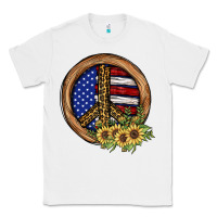 White Peace Sign Classic Tee - JahusDesignShop