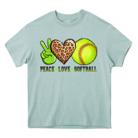 Peace Love Softball Heavy Core Tee | Teevron