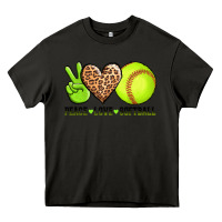 Asphalt peace love softball Heavy Core Tee - AdoDesignShop