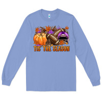 Tis' The Season Football Purple Helmet Long Sleeve Tee | Teevron