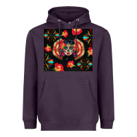 Plum sugar skull tumbler Heavyweight Hoodie - BundleAndBundleShop
