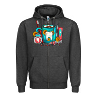 Charcoal Heather Dentist Coffee Zipper Hoodie - FaDigitalArtStudio