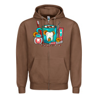 Chestnut Dentist Coffee Zipper Hoodie - FaDigitalArtStudio
