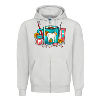 Dove Grey Dentist Coffee Zipper Hoodie - FaDigitalArtStudio