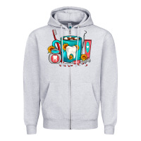Heather Grey Dentist Coffee Zipper Hoodie - FaDigitalArtStudio
