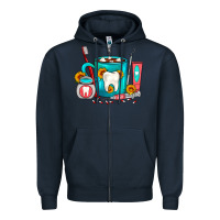 Navy Dentist Coffee Zipper Hoodie - FaDigitalArtStudio